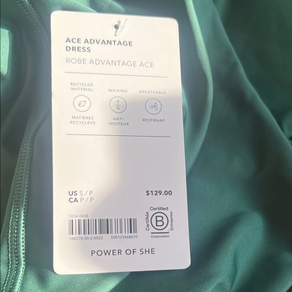 Athleta Tennis Dress - Ace Advantage - Green - Picture 6 of 6